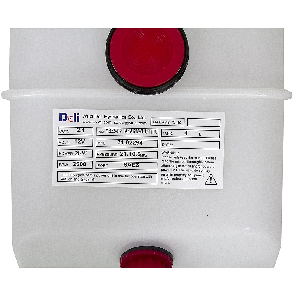 12 Volt DC 1.4 GPM 3000 PSI Double Acting Hyd Power Unit